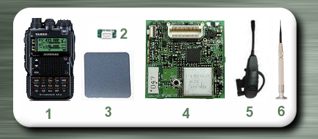 Items required to pair the VX-8R and BH-1 headset